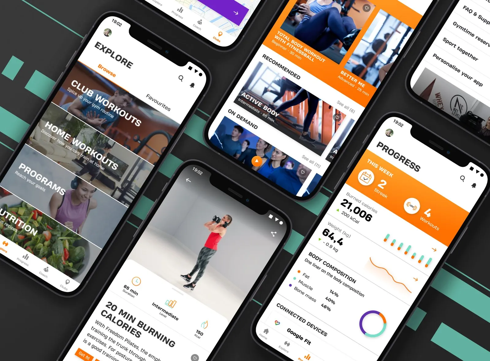 Basic Fit app screens